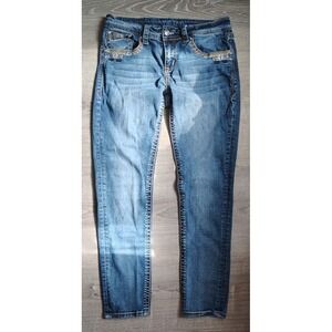 Grace‎ In LA Jeans Womens 28 Embroidered Denim Jeans JNW51561